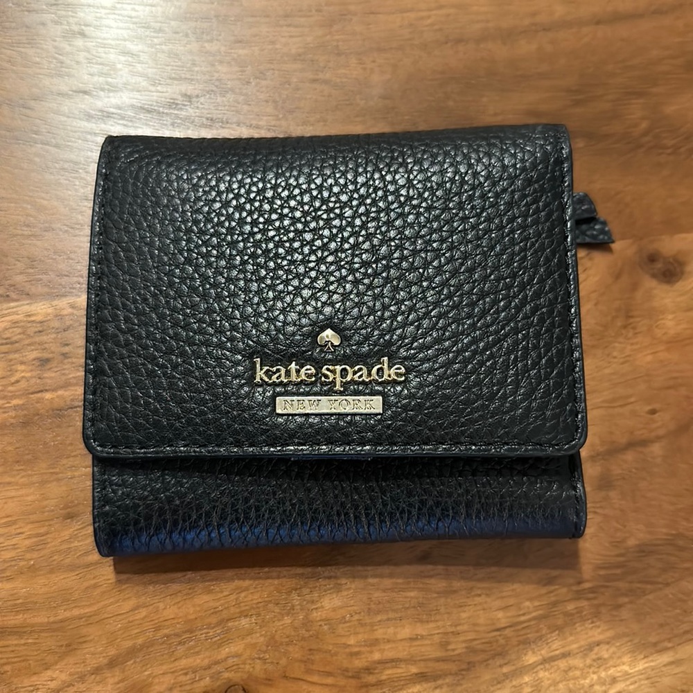 Kate Spade Black Trifold Wallet